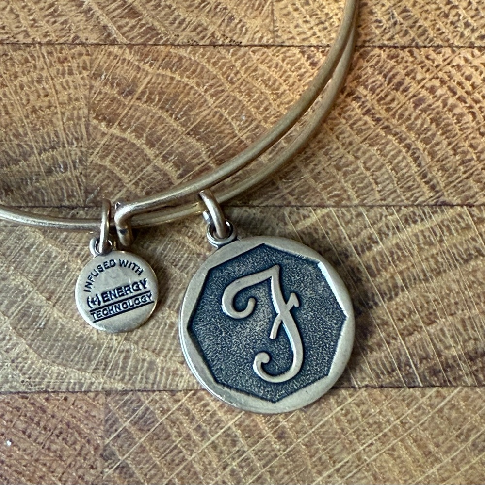Alex and Ani Gold Initial Charm Bracelet